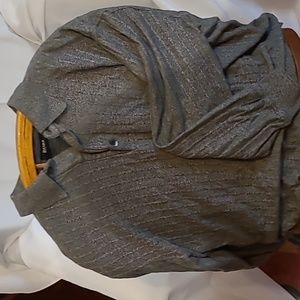 Hugo Boss Long Sleeve Collared Shirt, Gray. XL